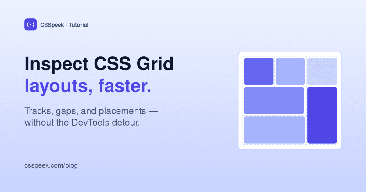 A CSS grid overlay highlighting tracks and gaps