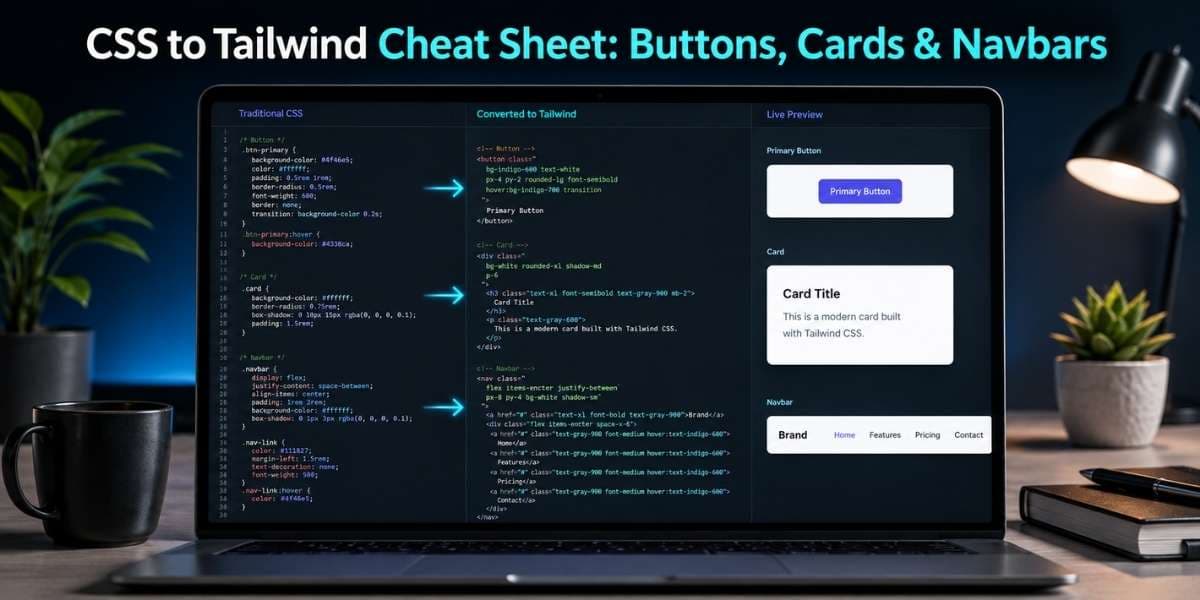 CSS to Tailwind Cheat Sheet 